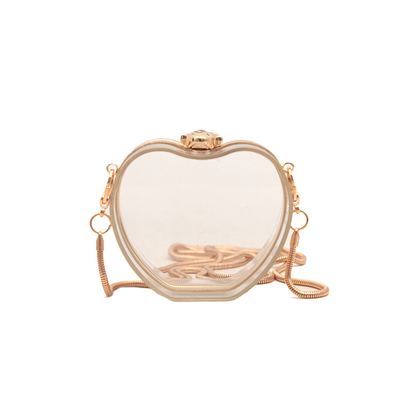 Mini earphone case 2024 new style European and American fashion acrylic transparent box bag ins women's chain bag Item Picture
