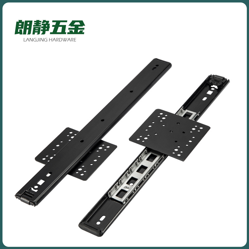 Cabinet insert type, wardrobe folding door, hidden sliding track, side insert revolving door, square panel, TV cabinet sliding rail details Picture