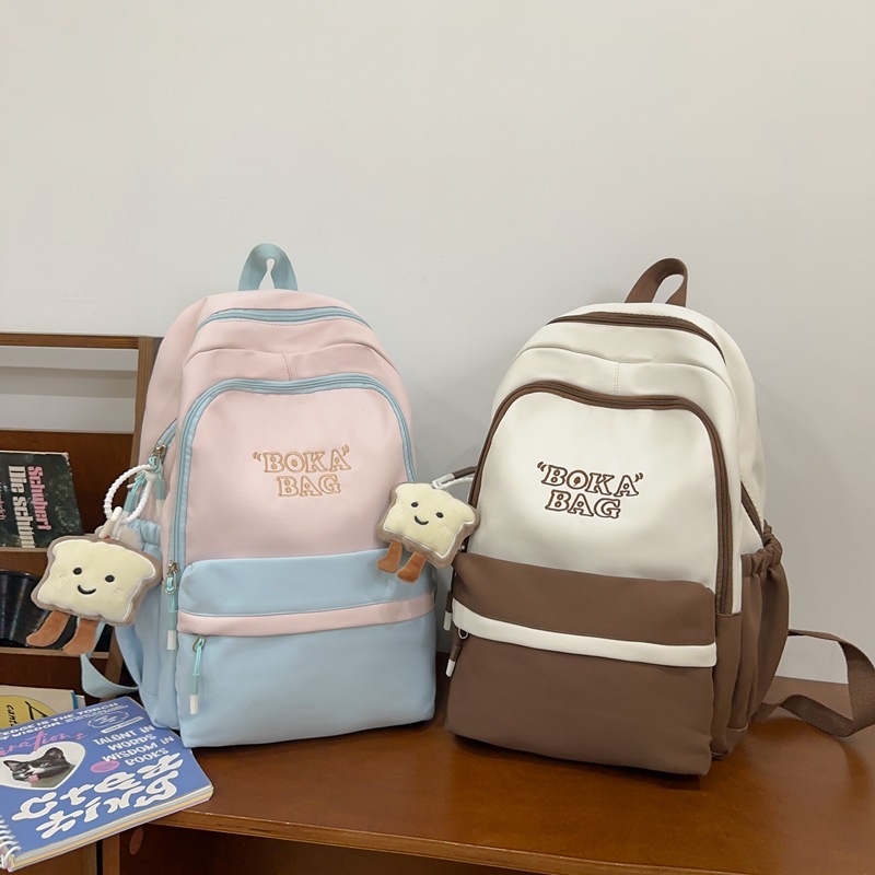 Cross-border schoolbag, original and niche design for junior high school and senior high school students, large-capacity new backpack, travel lightweight backpack Specification drawing