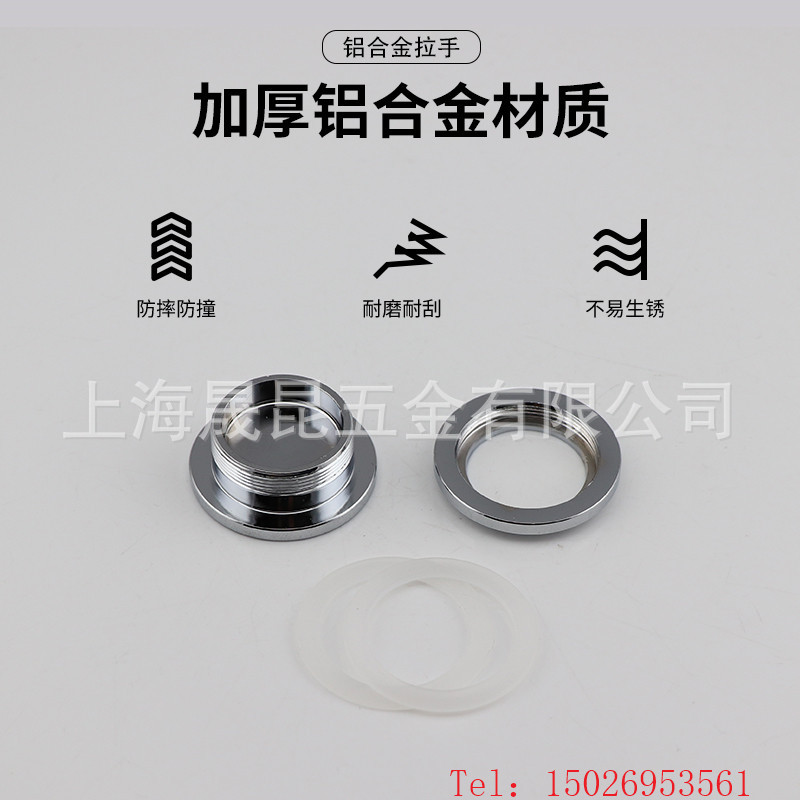 Shower room sliding door with round handle, bathroom double-sided sliding door with round handle, sliding glass sliding door with concealed handle Item Picture