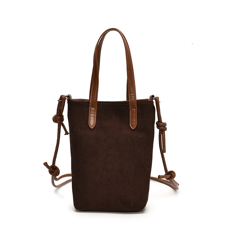 A high-end, niche design crossbody phone bag for women, a new autumn/winter 2024 fashion and versatile matte retro handbag Item Picture