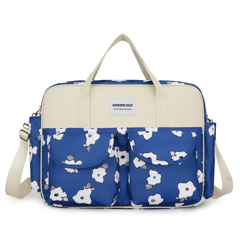 New large-capacity diaper pad baby bottle storage bag, multi-functional casual handbag, single-shoulder crossbody mom bag for going out Item Picture