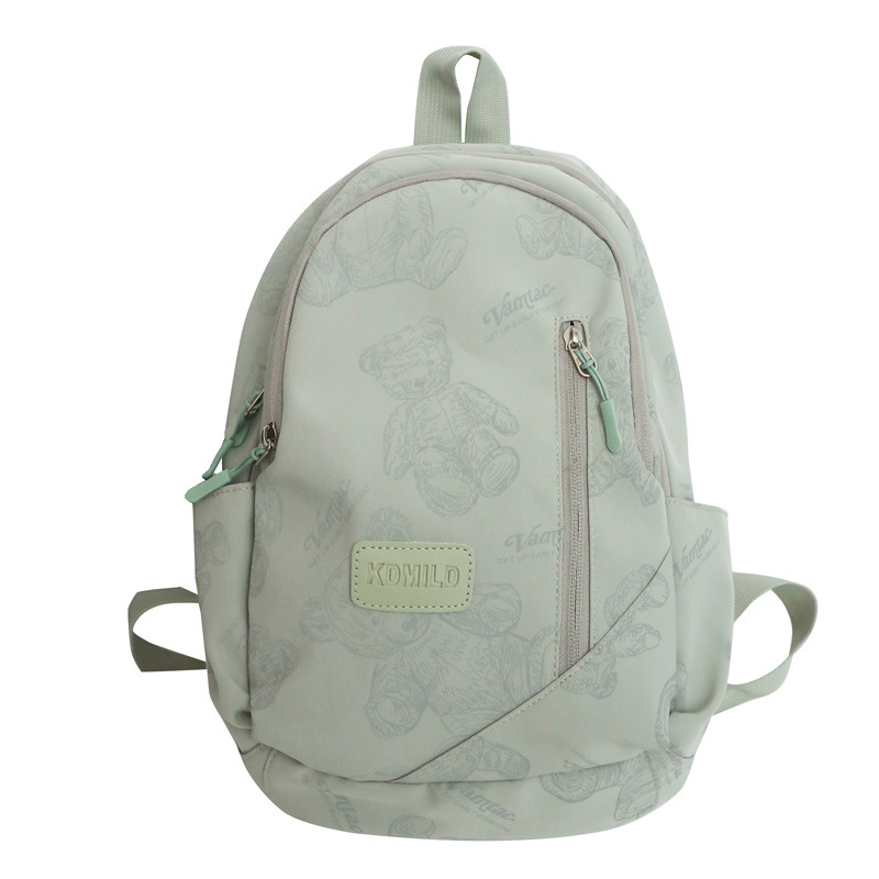 Cute Instagram bear mini backpack, small schoolbag for female college students, casual small backpack, campus travel bag for girls Item Picture
