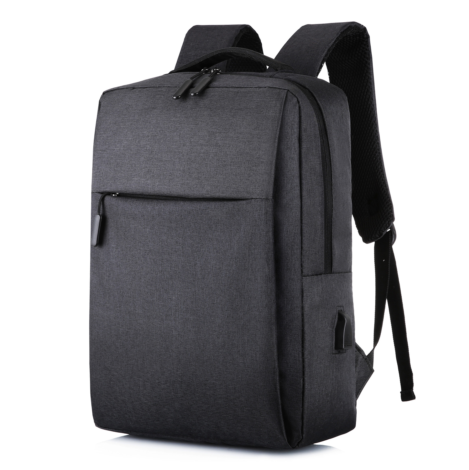 Simple men's business casual backpack, logo laptop backpack, large-capacity commuting backpack available Item Picture
