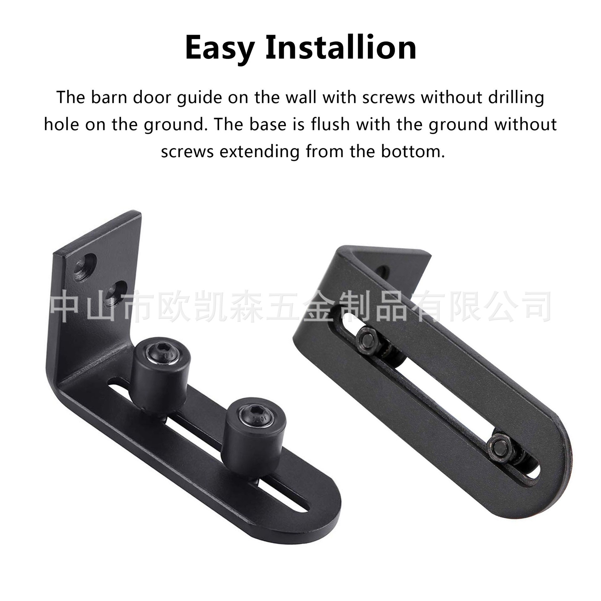 Barn door pulley anti-sway device, barn door track anti-sway device, ground guide rail, double wheels with bearings, super smooth Application Scenario