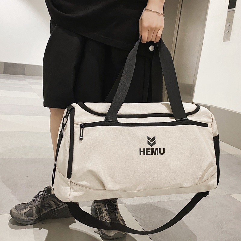 Couple's versatile sports and fitness bag, outdoor short distance nylon durable travel bag, large-capacity dry and wet separation storage bag details Picture