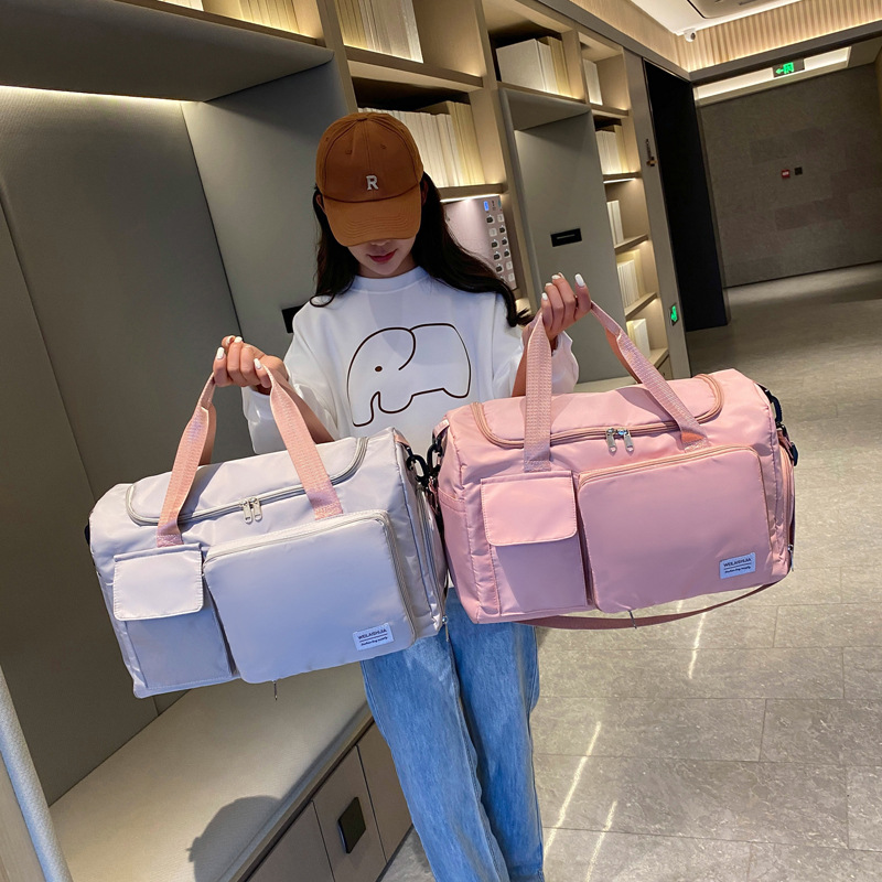 Outdoor travel bags, short-distance sets, trolley cases, large-capacity luggage bags, dry and wet separation, folding yoga, swimming and fitness bags details Picture