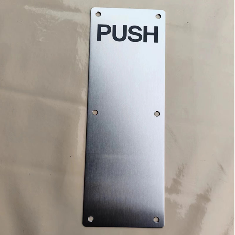 Wholesale of thickened stainless steel sliding plate exposed handle, channel door sign handrail, fire protection door handle hardware Specification drawing