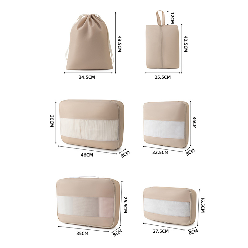 Heartfelt travel storage six-piece set, portable luggage bag for business trips, and separate storage bag for clothes and underwear Application Scenario