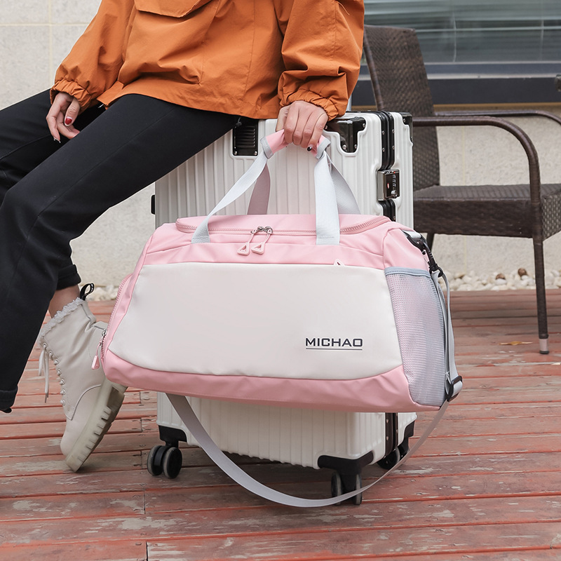 Oxford Cloth super large capacity travel bag, fitness yoga dry and wet separation bag, business trip and travel set, trolley luggage women's bag details Picture