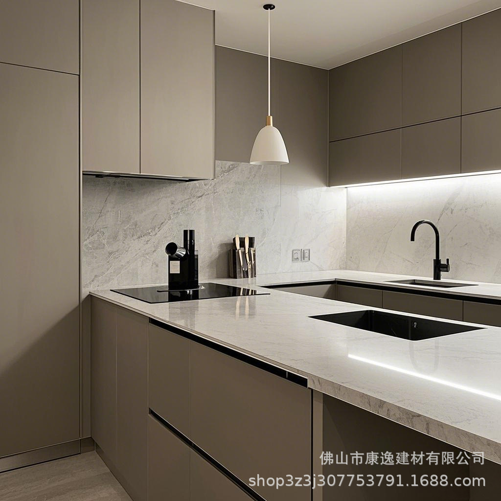 Acrylic artificial stone, quartz stone patterned plate kitchen countertop manufacturer wholesale, foreign trade processing full figure