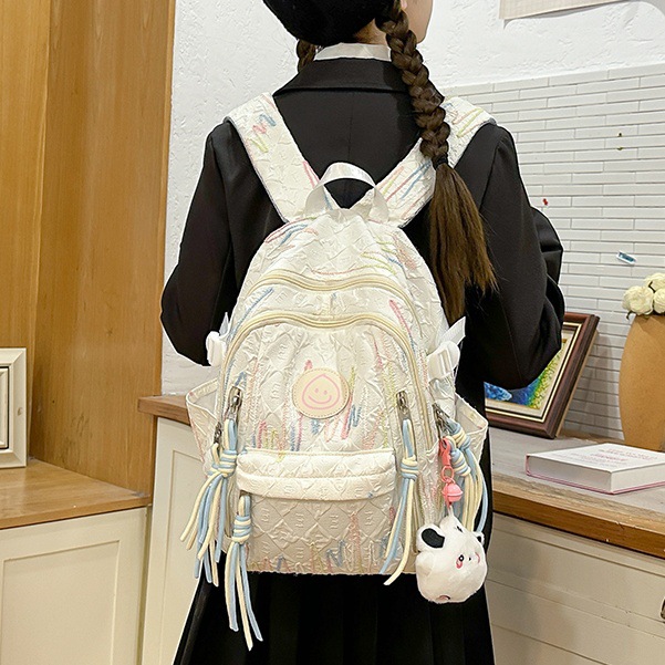 Soft and cute Japanese-style Instagram adorable girl backpack, lightweight mini backpack for college students, small casual schoolbag full figure
