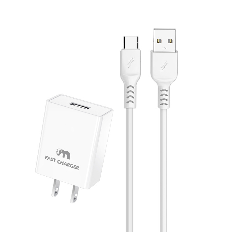 The Baitong K17 mobile phone 3.5A Fast Charging Type-C Android set is suitable for iPhone data cables and USB charger heads Item Picture