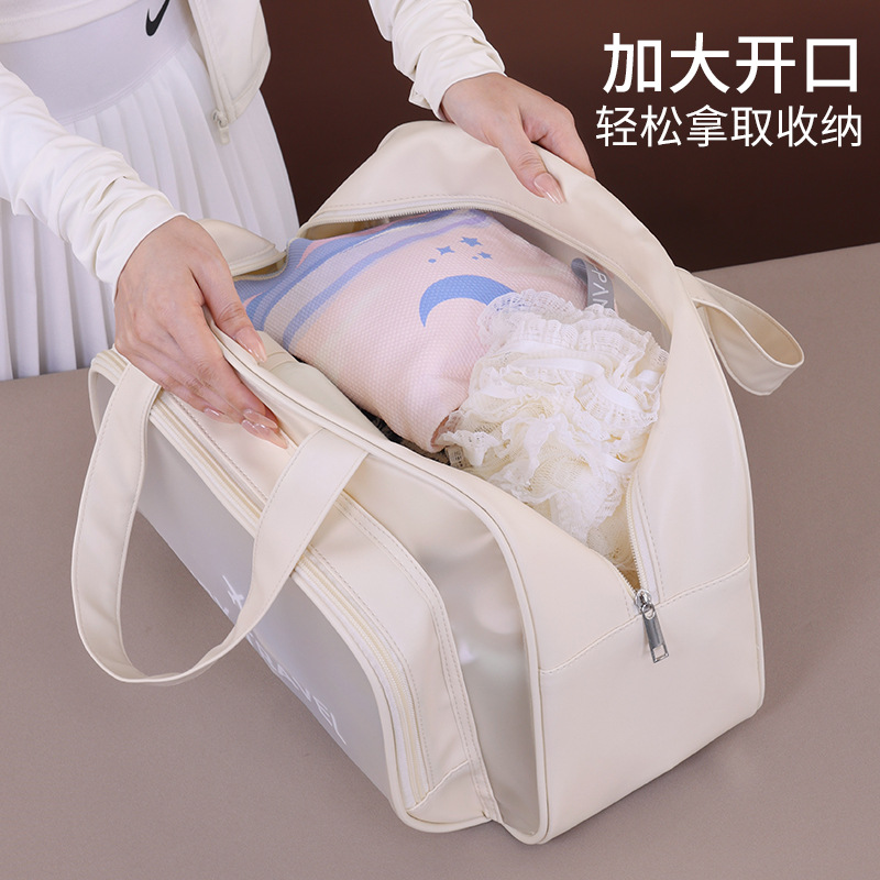 Best-selling dry and wet separation double-layer makeup bag, sports and fitness swimming bag, travel portable toiletries and cosmetics storage bag details Picture