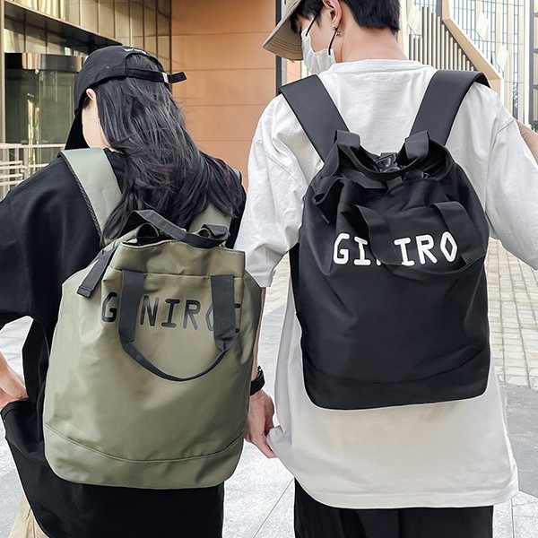 New nylon portable backpacks for men and women, casual travel bags for couples, lightweight and versatile Specification drawing