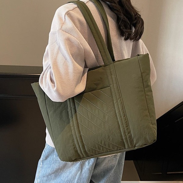 Tote large-capacity casual handbag, commuter shopping bag, simple and elegant, convenient for storage during travel, Tote single-shoulder bag Specification drawing