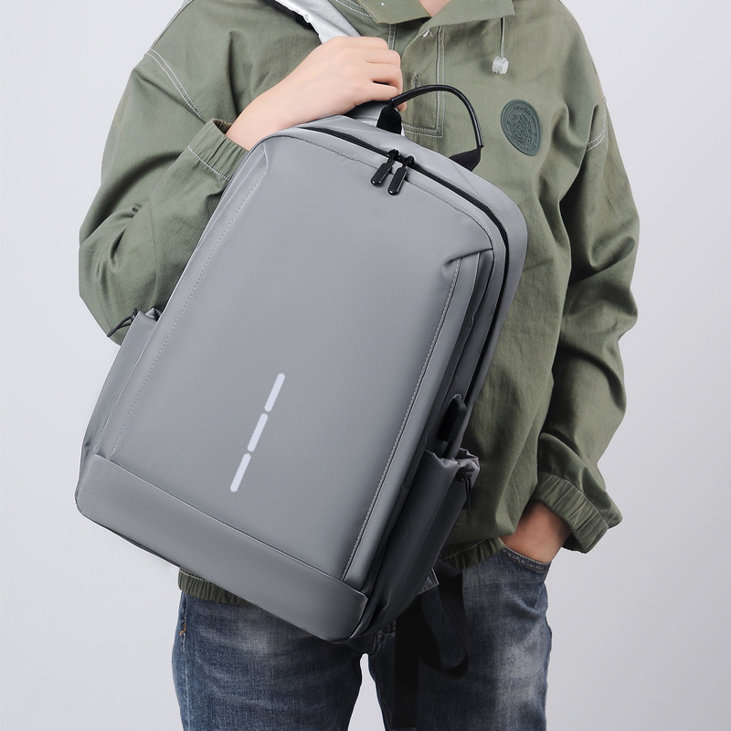 Cross-border business men's high-end waterproof computer bag, lightweight and large-capacity backpack, business trip and commuting travel backpack full figure