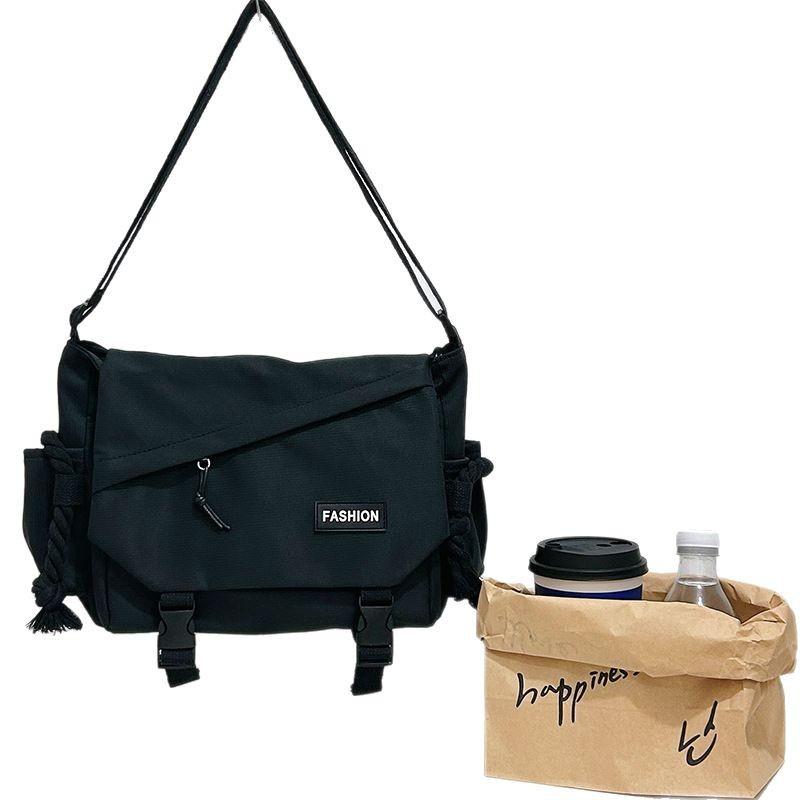 The trend of Japanese-style Harajuku retro workwear crossbody bags, large-capacity postman bags for Korean students, and single-shoulder bags for men Item Picture