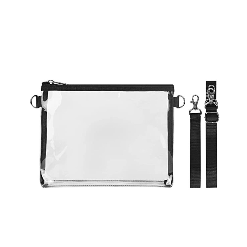 In-stock transparent PVC crossbody bag, waterproof stadium storage bag, sports bag, portable hand-held cross-border coin purse details Picture