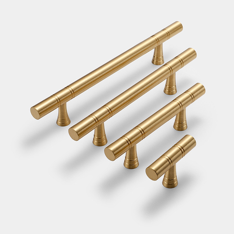 Special offer: Brass handles, cabinet doors, wardrobes, cabinets, drawers, door handles. Simple American-style cabinets in gold, the same style as those on Xiaohongshu full figure