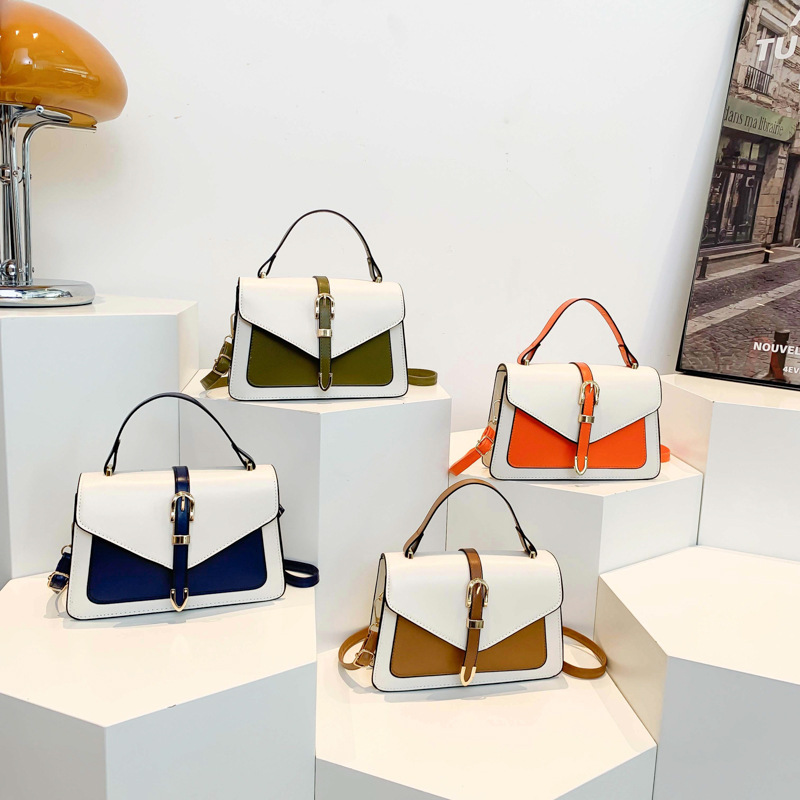 Cross-border small bag Women's Summer 2024 new style fashionable hand-held crossbody bag, color-blocking and versatile single-shoulder small square bag Application Scenario