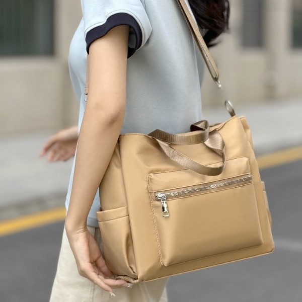 Large-capacity fashionable solid color Oxford fabric casual bag 2024 new style versatile and fashionable single-shoulder armpit bag Tote bag trendy Specification drawing