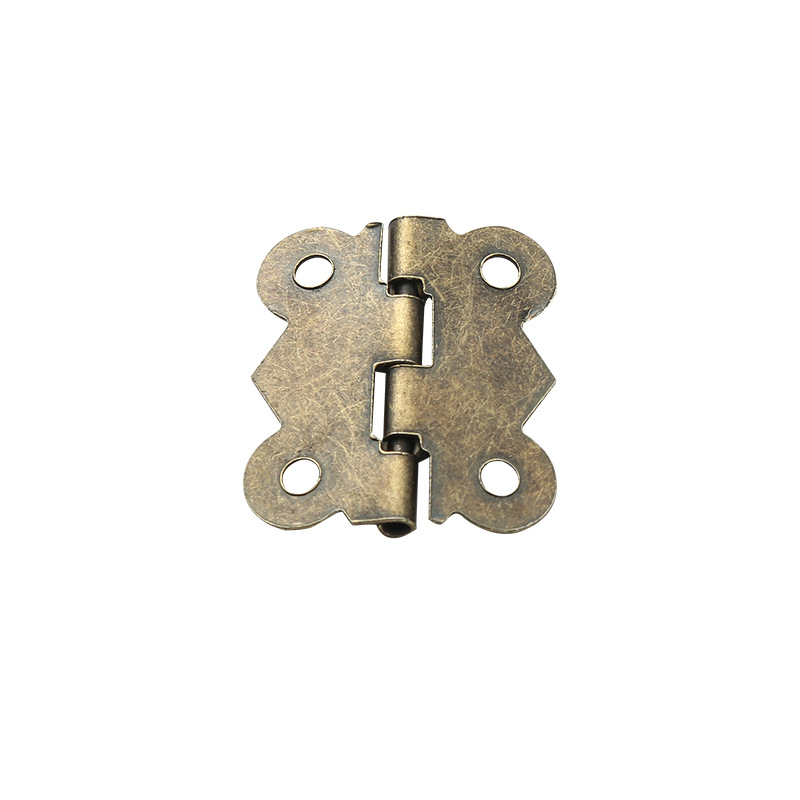 Antique-style butterfly hinge cabinet hardware accessories, lace hinges, retro rounded corner hinges, wooden box, fixed fasteners, connecting pieces Item Picture