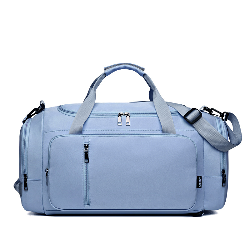 Large-capacity independent shoe compartment travel bag, fashionable and simple yoga fitness bag, dry and wet separation portable storage bag for going out Item Picture