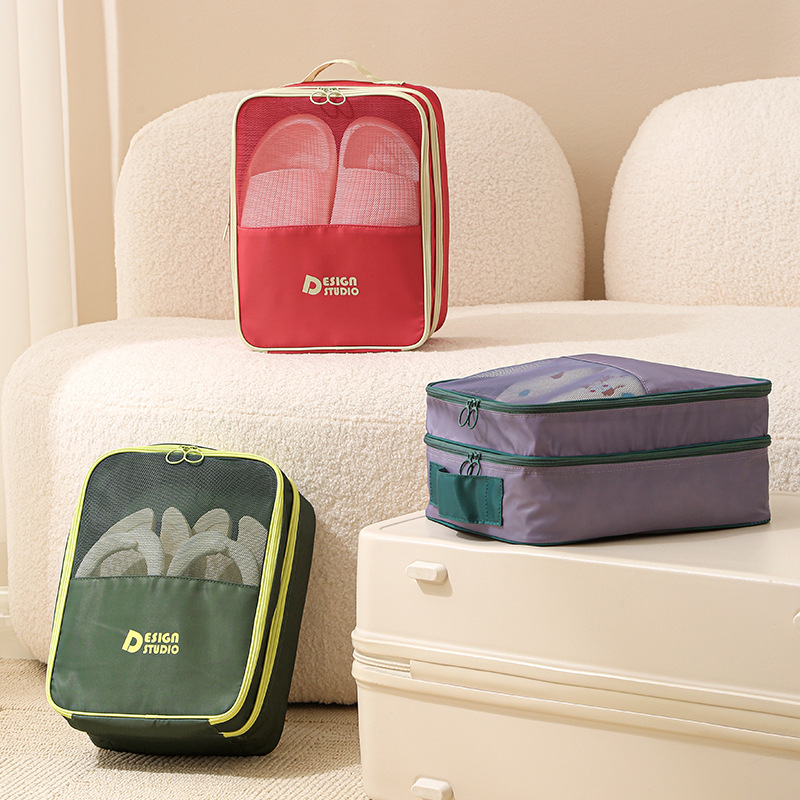 Dopamine twill shoe box dust-proof large-capacity storage shoe box thickened storage bag can hold three pairs of shoe storage bags Specification drawing