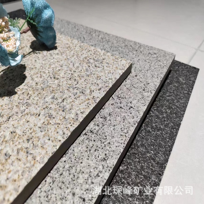 18mm thick sesame grey lychee surface ecological paving stone, municipal engineering, garden landscape, fire-baked surface villa courtyard details Picture