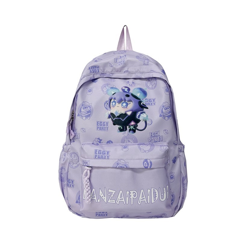 New style schoolbag for girls, campus cartoon printed backpack, cute Korean-style backpack for primary, junior high and senior high school students Item Picture