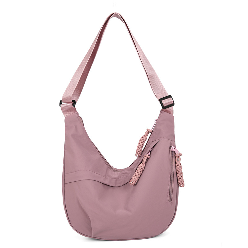 Casual large bag for ladies, 2025 new style fashionable fabric bag, single-shoulder bag, large capacity for class and commuting, crossbody dumpling bag Item Picture