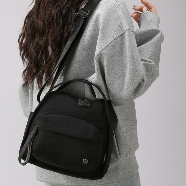 Cross-border simple, lightweight and casual bag, fashionable and versatile Oxford fabric women's crossbody bag, single-shoulder hand-carry commuting bag Specification drawing