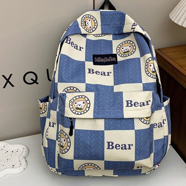 Niche design backpack for girls, cartoon and cute student schoolbag, Hong Kong-style large-capacity Japanese-style Instagram versatile schoolbag for girls Specification drawing