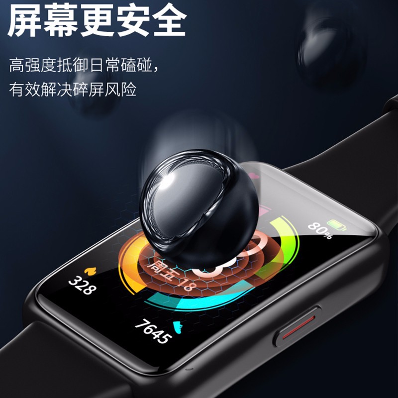 Suitable for Realme band2 band film, realme 1/2 water condensation film TPU full-screen 3D black edge composite heat-bent film details Picture