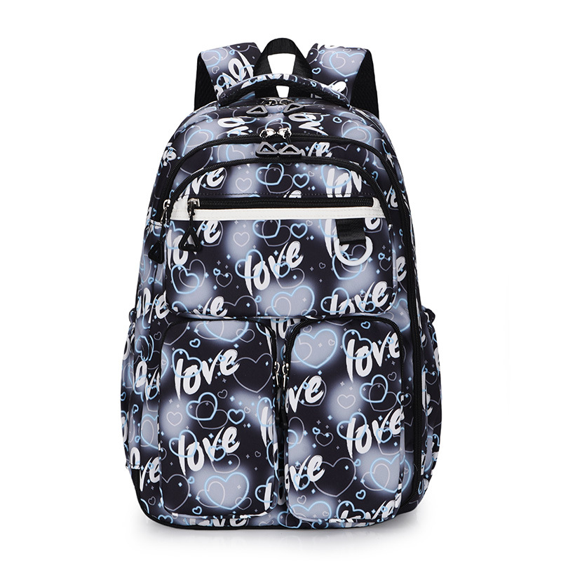 Refrigerator-style door student schoolbag for women, lightweight, large-capacity, lightweight, dreamy backpack, fashionable storage letter backpack details Picture