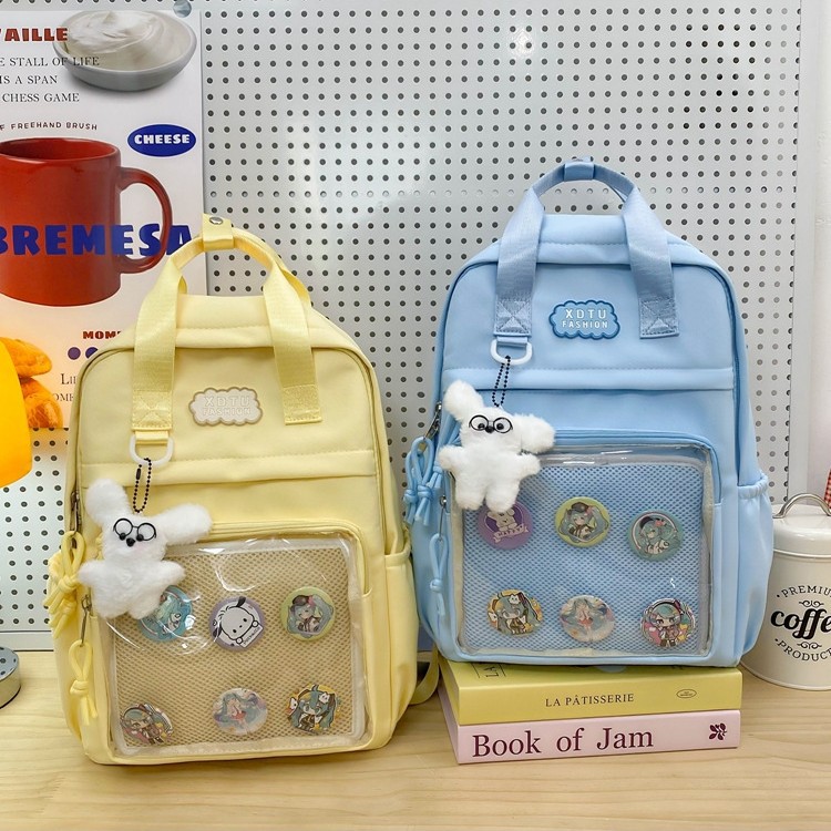 Japanese-style backpacks are versatile and have a high level of appearance. They are hand-held backpacks with a school style, soft and girlish bags, and large-capacity schoolbags Specification drawing