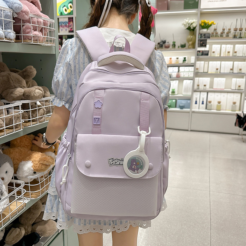 Campus backpacks for Japanese and Korean junior high school students, large-capacity backpacks for college students, high school and junior high school students, high appearance level, cute and versatile Specification drawing
