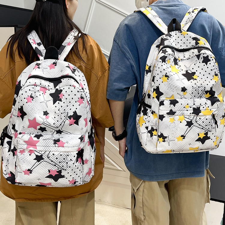 The new schoolbag is cute and fresh. It's a large-capacity backpack for junior and senior high school students with Japanese cartoon graffiti on Instagram details Picture