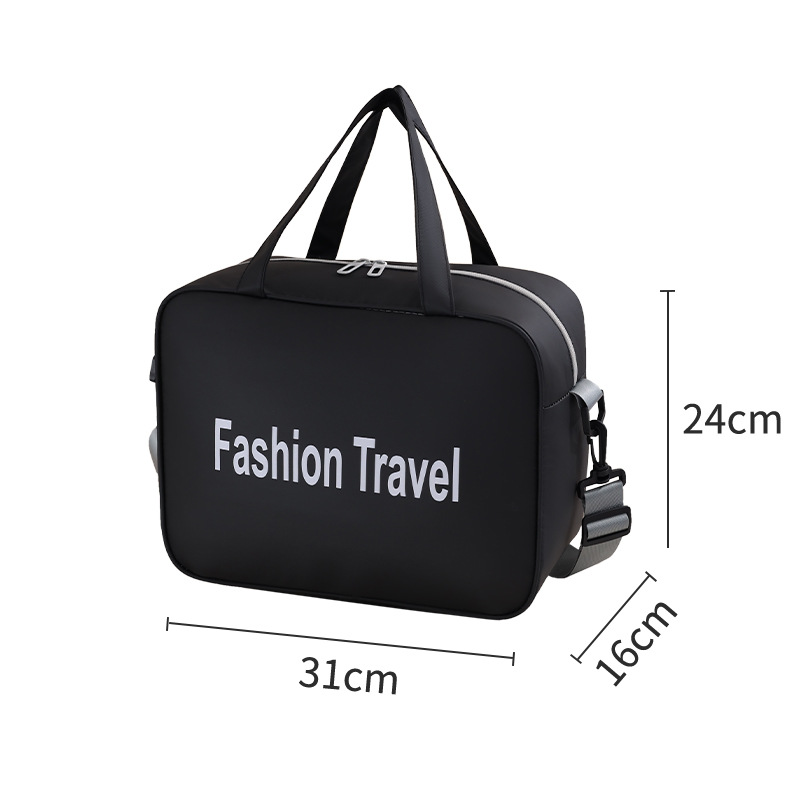 Runhui's new light travel single-shoulder crossbody bag, large-capacity travel carry-on bag 600D leather waterproof travel bag Item Picture