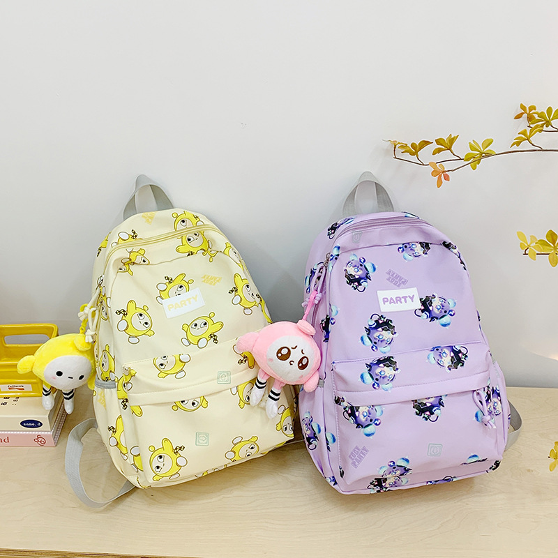 New cross-border backpack for girls, primary and secondary school students, campus cartoon, cute, large-capacity casual, ultra-light backpack full figure