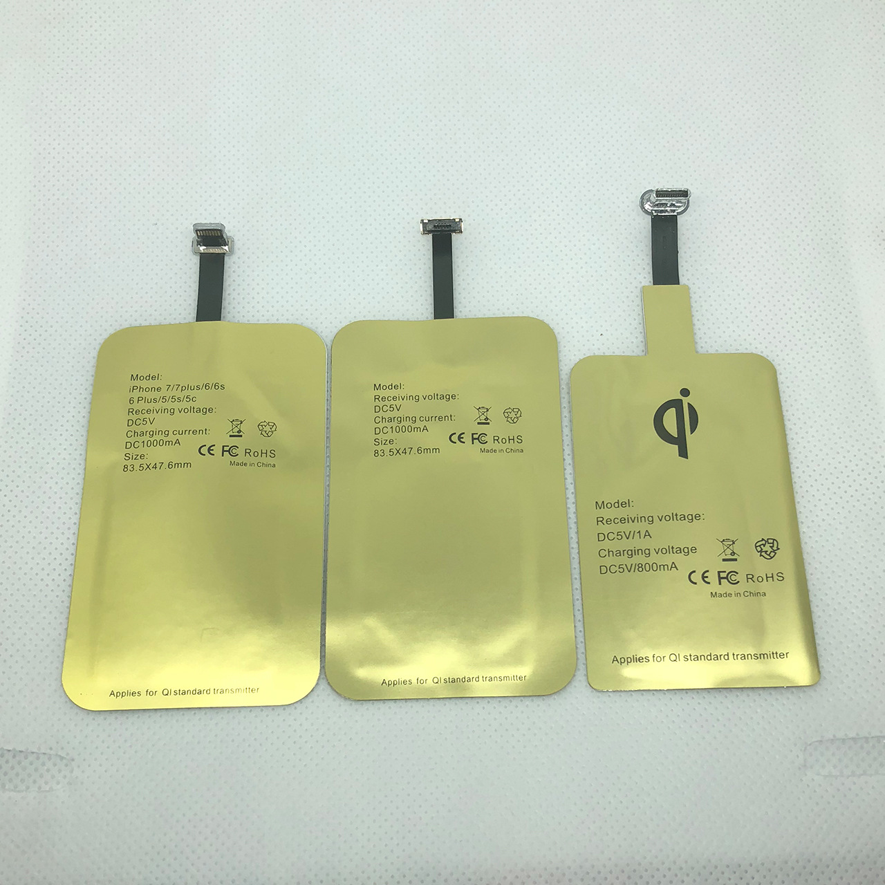 Factory wholesale wireless charging receiver Type-C, compatible with Android on both sides, Apple and Samsung mobile phones, surface mount Specification drawing