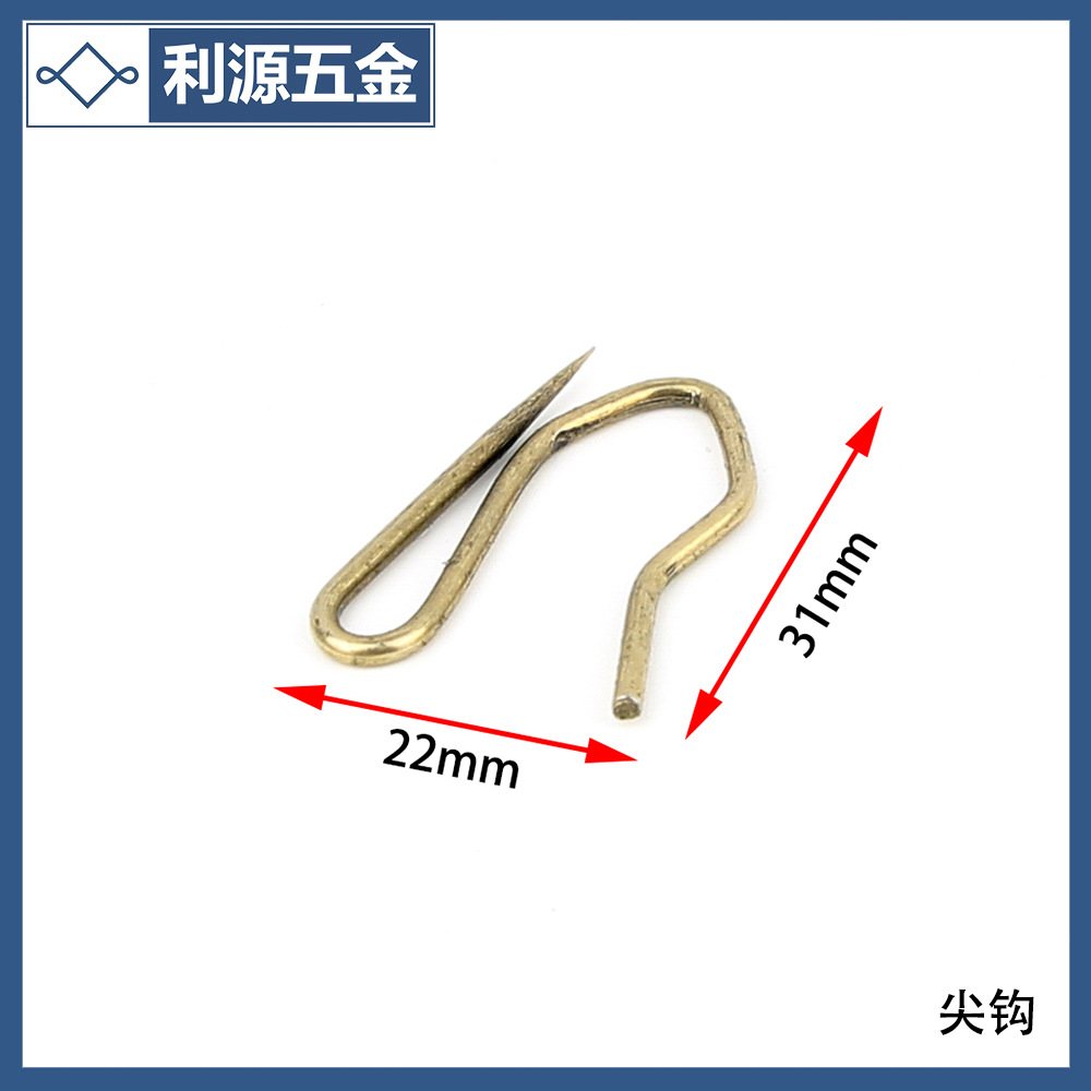 Source Head manufacturer's home curtain hanging rings, iron rings with pointed hooks, curtain iron sheet rings with ear rings, hanging rings full figure