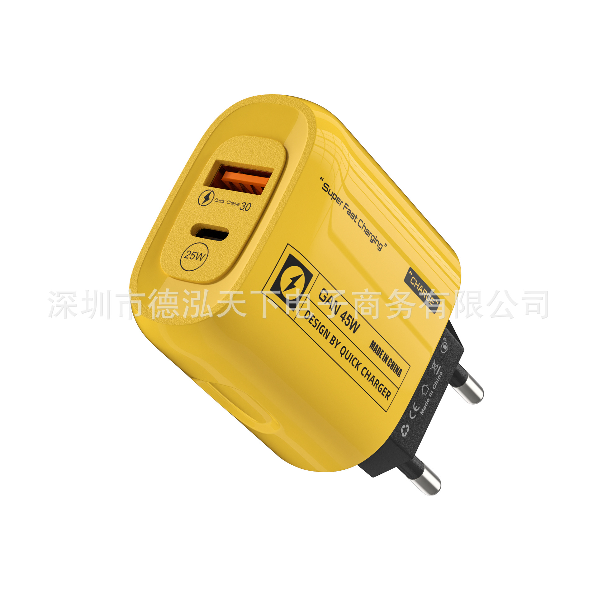 45W green finger AC charger 5v2a, suitable for Apple and Android phones, 12w plug PD, 25W fast charging head details Picture