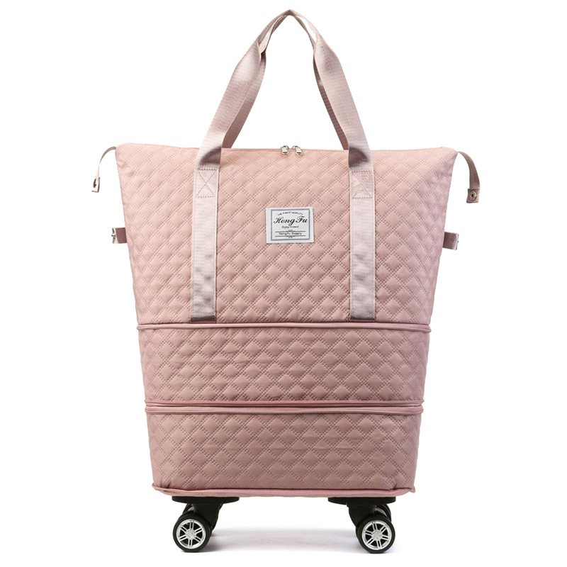Universal wheel expansion travel bag, lightweight hand-held luggage bag, maternity bag, dry-wet separation, large-capacity fitness yoga bag Item Picture