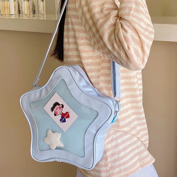 Niche bag 2025 New five-pointed star pain bag, sweet, cool and cute, Spicy girl backpack, student commuting single-shoulder schoolbag full figure