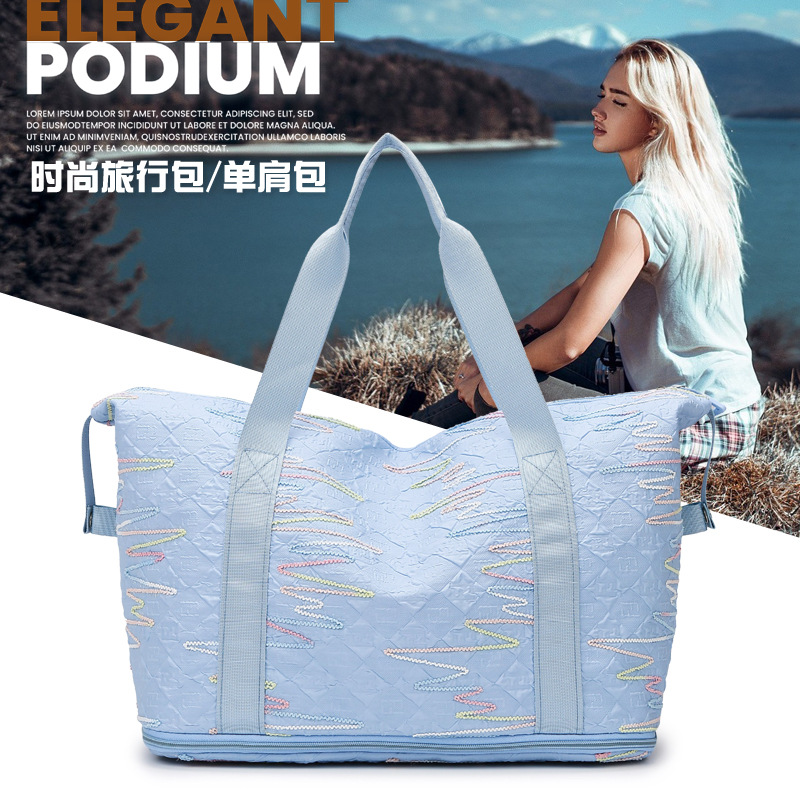 Lightweight and expandable travel bag, large-capacity handbag, dry-wet separation sports and fitness bag, portable luggage, yoga bag full figure