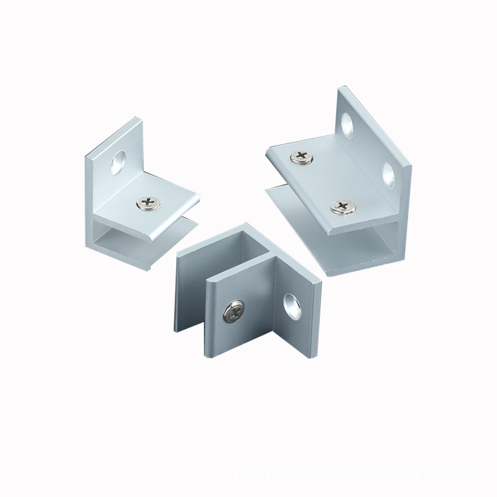 The manufacturer supplies aluminum alloy F-clamps, glass clamps, display cabinet shelf clamps, bathroom glass trays, shelf wood board fixing clamps Item Picture