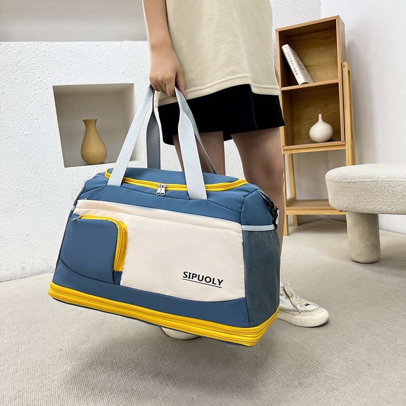 New large-capacity fitness bags, dry and wet separation training bags, luggage bags, waterproof travel bags for both men and women Specification drawing