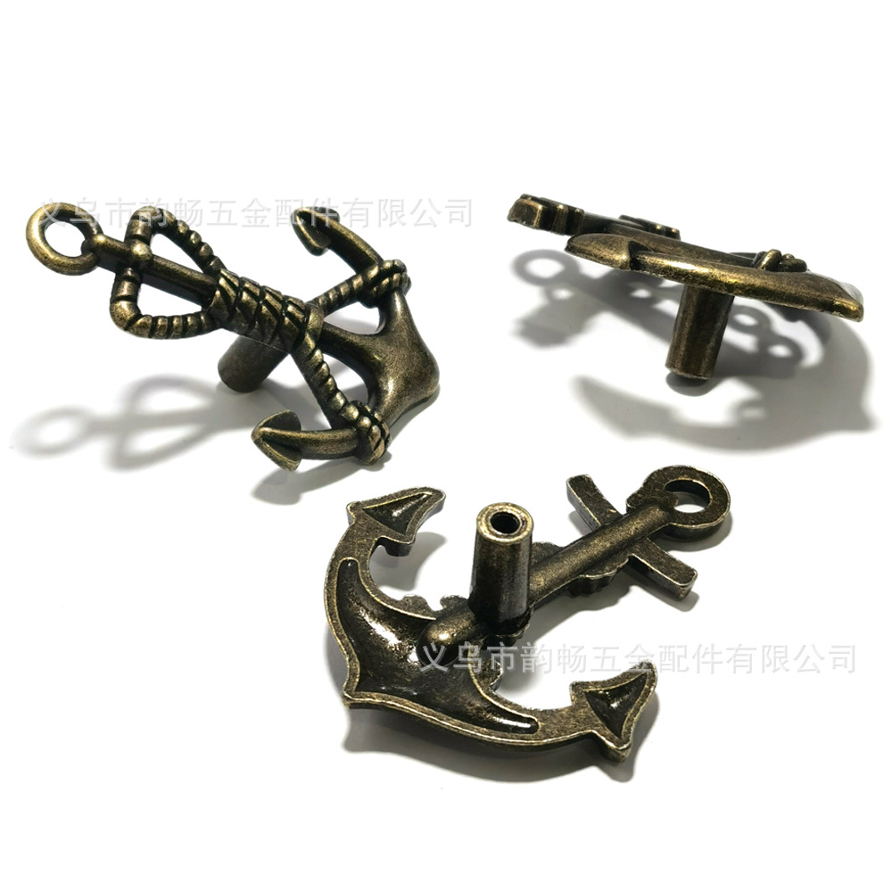Yunchang Hardware vintage ship anchor drawer handle, alloy single-hole handle, cabinet door, American-style handle, cross-border best-selling handle Application Scenario